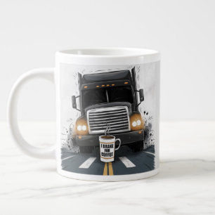 Caneca De Café Grande Braço para o tema do camionista de café