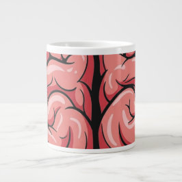 Caneca De Café Grande Brain Pattern Jumbo Specialty Mug