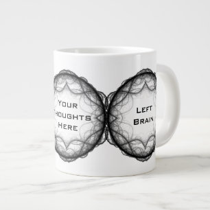 Caneca De Café Grande Brainiac Mug - Cérebro Esquerdo Direito Cérebro Se