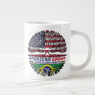 Caneca De Café Grande Brasil Brasil EUA EUA EUA EUA Estados Unidos