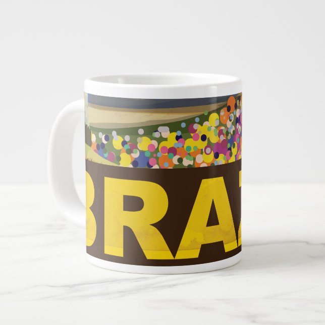 Caneca De Café Grande Brasil - Rio de Janeiro (Frente Esquerda)