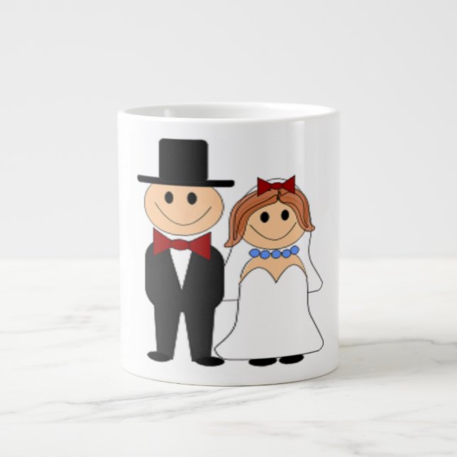 CANECA DE CAFÉ GRANDE BRIDE E GROOM (Frente)