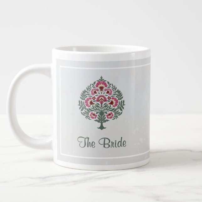 Caneca De Café Grande Bride Mug - Jumbo Floral Mug - Versatile Gift (Esquerda)