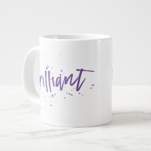 Caneca De Café Grande Brilhante! Espalho roxo de qualquer cor
