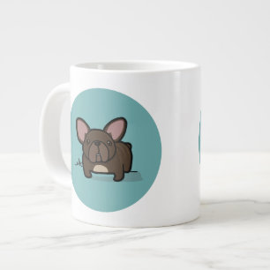 Caneca De Café Grande Brindle Frenchie