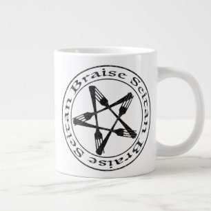 Caneca De Café Grande Brise Seitan Vegan Pentagram (versão escura)
