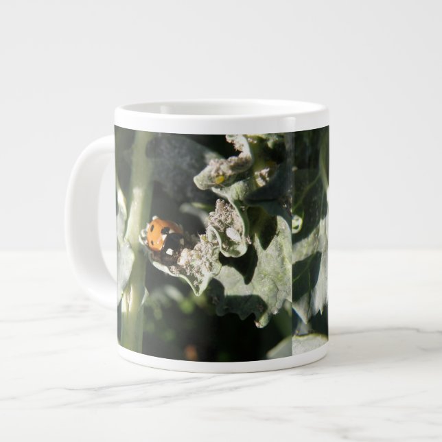 Caneca De Café Grande British 7 Spot Ladybug Mug (Frente Esquerda)