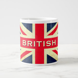 Caneca De Café Grande British Grunge Union Jack Jumbo Tea Mug
