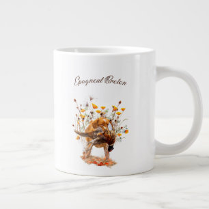 Caneca De Café Grande Brittany Spaniel, caçando café faisão