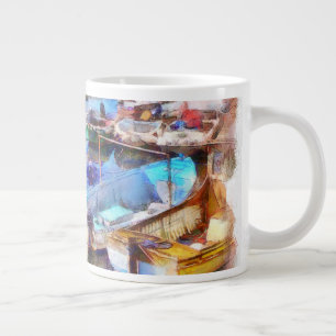 Caneca De Café Grande Brixham Harbour Devon Reino Unido