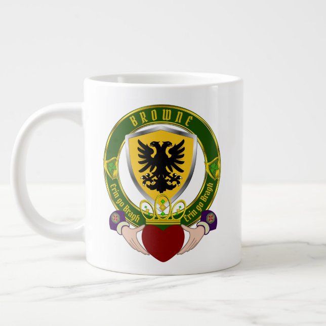 Caneca De Café Grande Browne Irish Shield c/Claddagh (Esquerda)