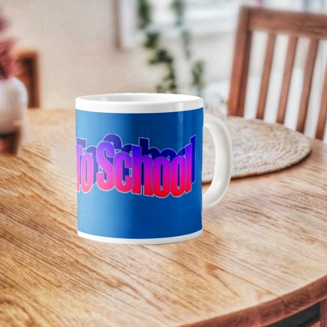 Caneca De Café Grande BTS-Red-Blue (This colorful coffee mug reminds you of the colors in the crayon box!)