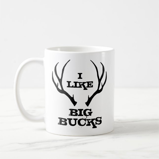 Caneca De Café Grande Buck Caça Divertida (Esquerda)