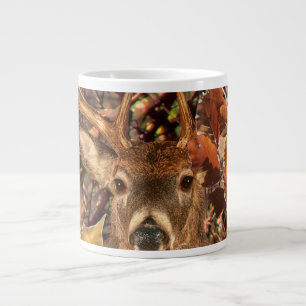 Caneca De Café Grande Buck in Fall Camo White Deer