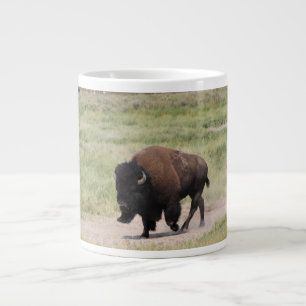 Caneca De Café Grande Buffalo em movimento, Fotografia, Personalizar tex