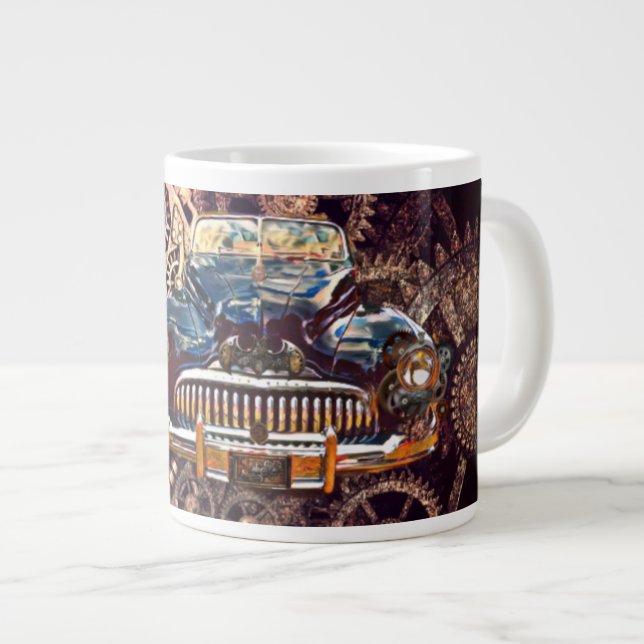 Caneca De Café Grande Buick Mug Antiquado Steampunk (Frente Esquerda)