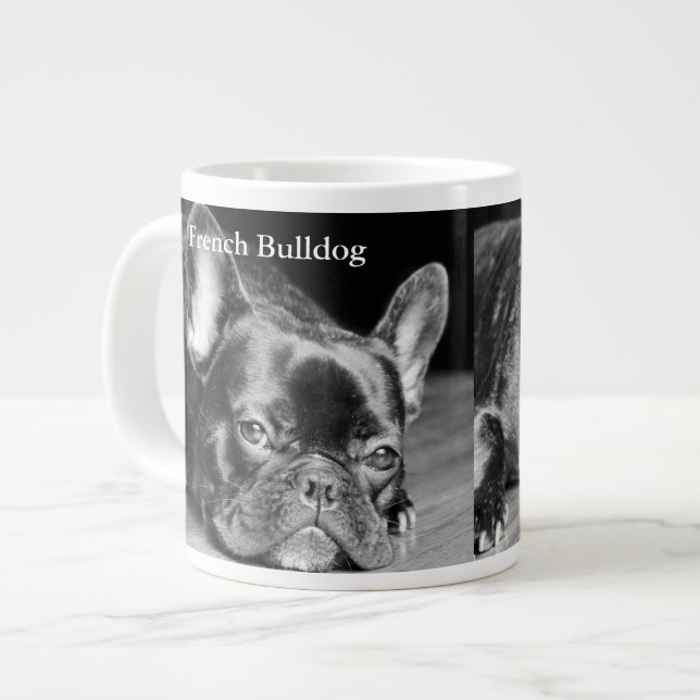 Caneca De Café Grande Buldogue Francês (Frente Esquerda)