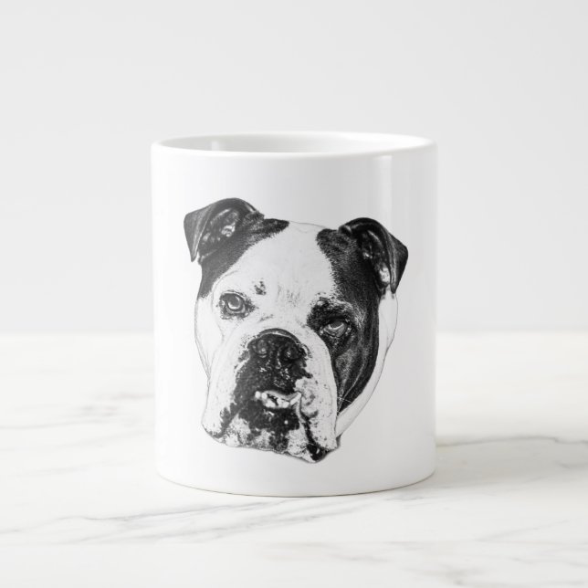 Caneca De Café Grande Buldogue Winter Morning Mug (Frente)