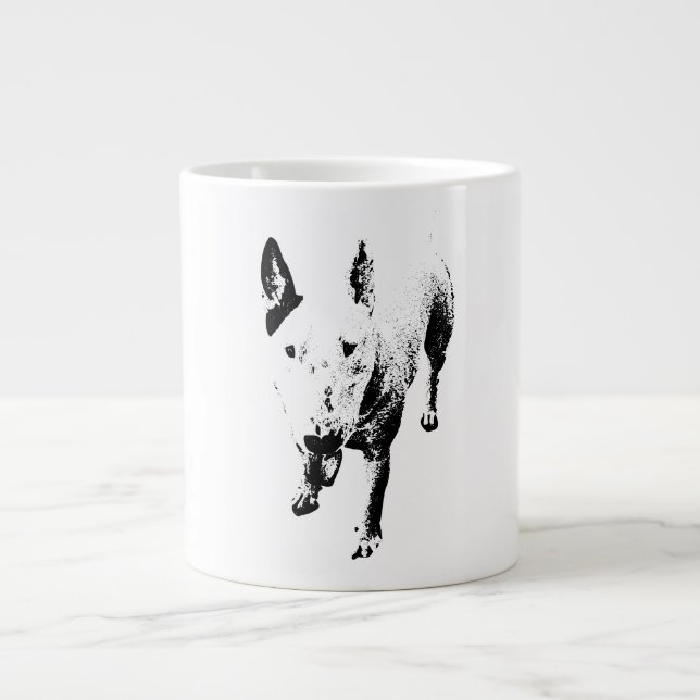 Caneca De Café Grande Bull Terrier Mug – Gritty Ink Style (Frente)
