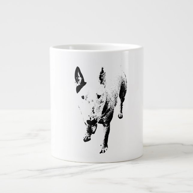 Caneca De Café Grande Bull Terrier Mug – Gritty Ink Style (Frente)