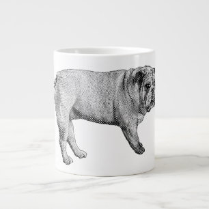 Caneca De Café Grande Bulldog Noel Mug