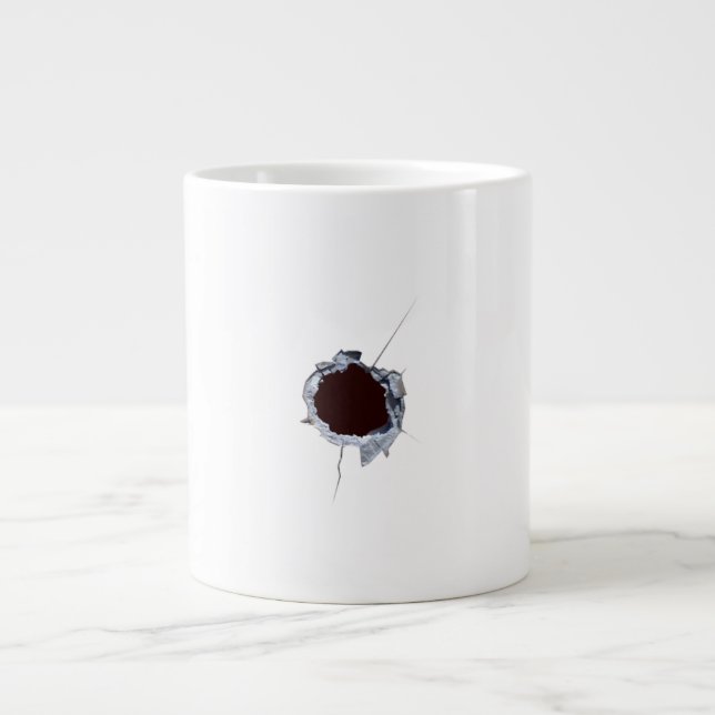 Caneca De Café Grande Bullet Shot Hole (Frente)