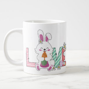 Caneca De Café Grande Bunny comemora Páscoa Dia Giant Coffee Mug