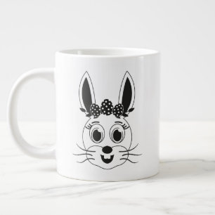 Caneca De Café Grande Bunny Face Girl-32885
