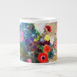 Caneca De Café Grande Buquê de flores por Odilon Redon