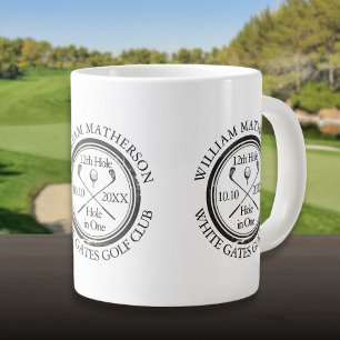 Caneca De Café Grande Buraco de Golfe Personalizado