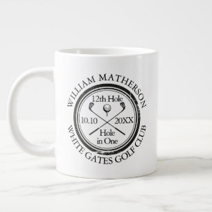 Caneca De Café Grande Buraco em Um Clássico Personalizado de Golfe