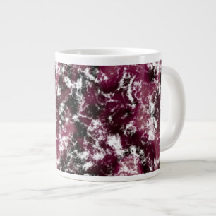 Caneca De Café Grande Burgundy Marble Abstrato