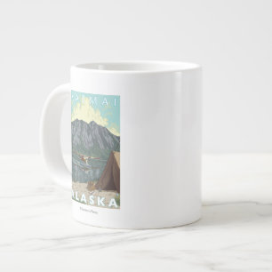 Caneca De Café Grande Bush Plane & Fisheries - Katmai, Alaska
