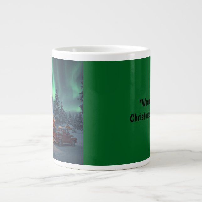 Caneca De Café Grande Cabine Mágica de Natal de Inverno (Frente)