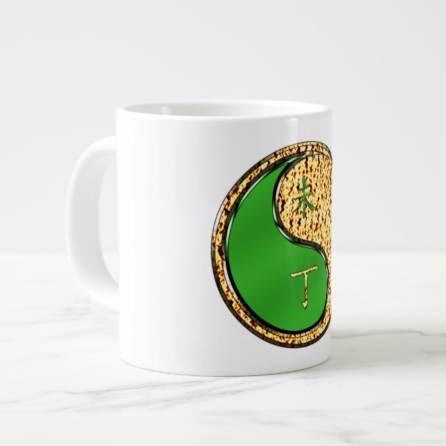 Caneca De Café Grande Cabra de Fogo (Frente Esquerda)