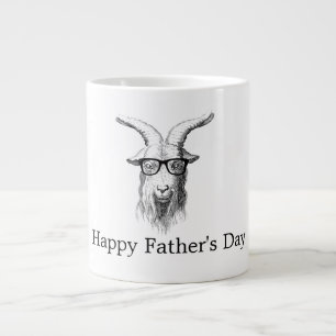 Caneca De Café Grande Cabra hipster Com Óculos