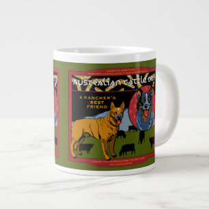 Caneca De Café Grande Cachorro Australiano - Melhor Amigo de Rancher