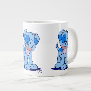 Caneca De Café Grande Cachorro Azul