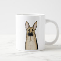 Cachorro-claro e German shepherd preto | Pet Art