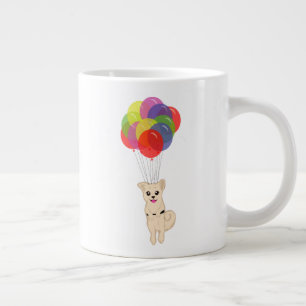 Caneca De Café Grande Cachorro com Balões