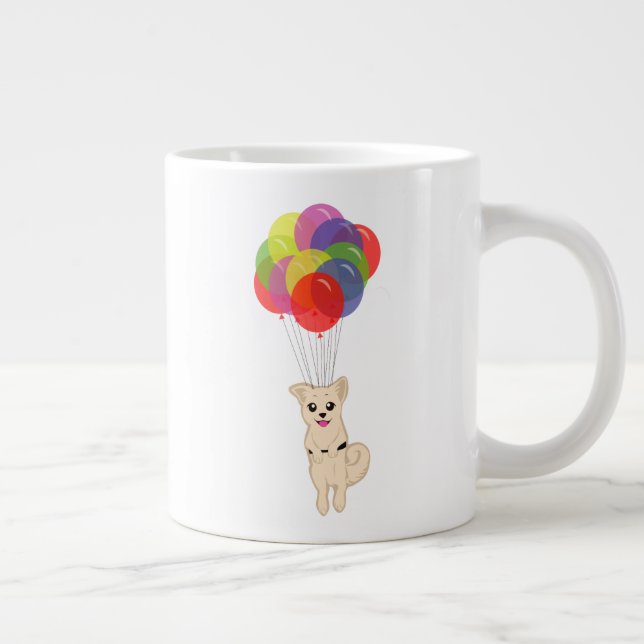 Caneca De Café Grande Cachorro com Balões (Direita)