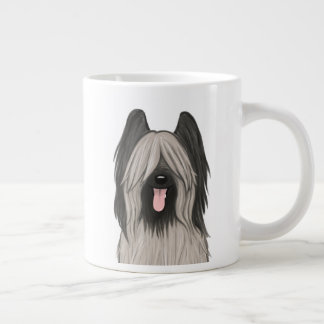 Caneca De Café Grande Cachorro de Cartoon Briard