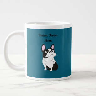 Caneca De Café Grande Cachorro Fofo, azul escuro médio