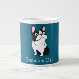 Caneca De Café Grande Cachorro Fofo, azul escuro médio