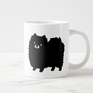 Caneca De Café Grande Cachorro Pomerano Negro-Cachorro