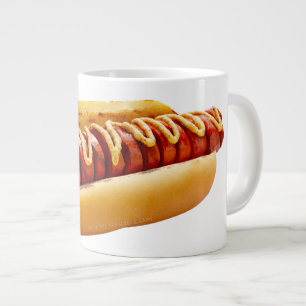 Caneca De Café Grande Cachorro-quente do SlipperyJoe's com vibe de churr