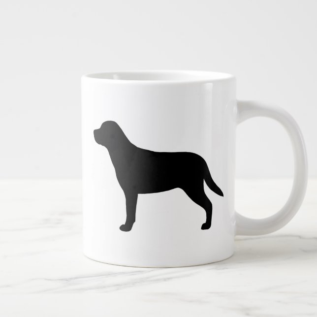 Caneca De Café Grande Cachorro Suíço Grande Silhuettes Sujos (Direita)