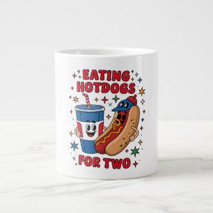 Caneca De Café Grande Cachorros-quentes Fofos de 4 de Julho