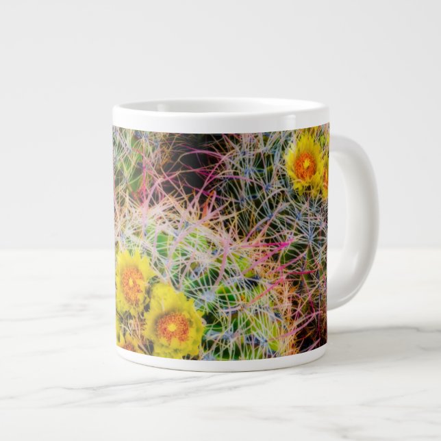 Caneca De Café Grande Cacto barril de perto, Califórnia (Frente Esquerda)