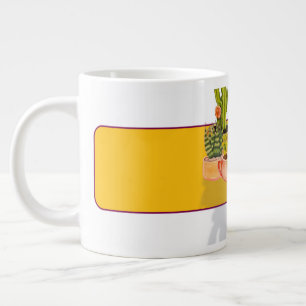 Caneca De Café Grande Cactos Especialmente